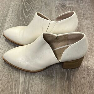 BC Footwear Make A Difference Vegan Ankle Boot In Off White Faux Leather